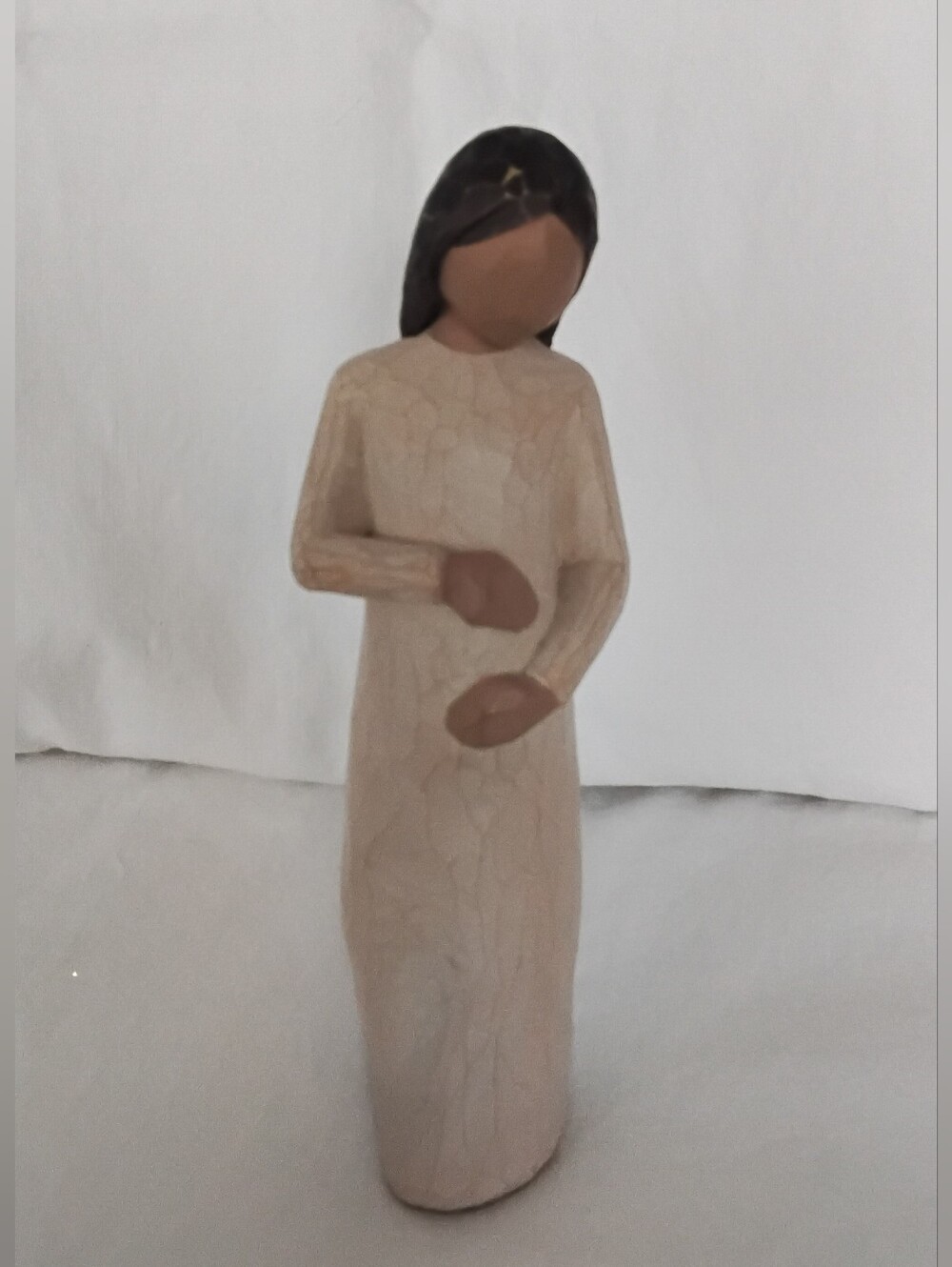 Willow Tree Cream and Brown 'Cherish' Figurine/ Pregnant Mother